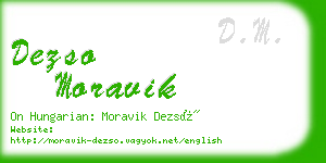 dezso moravik business card